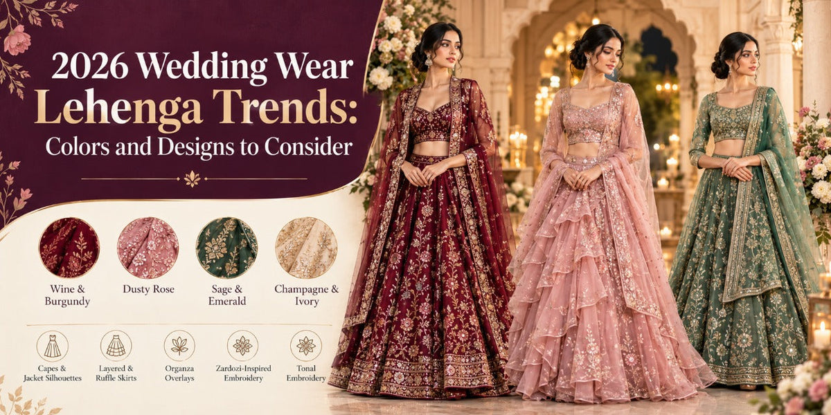 2026 Wedding Wear Lehenga Trends: Colors and Designs to Consider