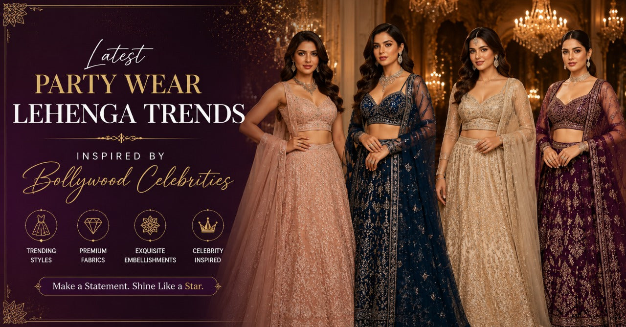 Latest Party Wear Lehenga Trends Inspired by Bollywood Celebrities