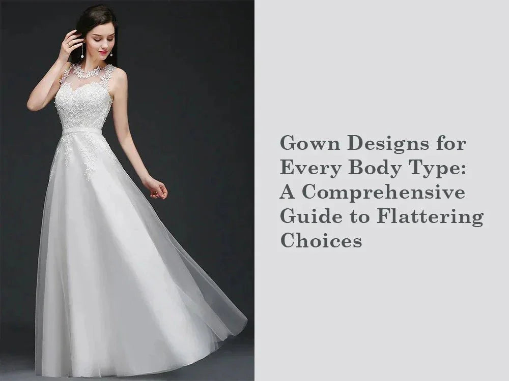 Elegant white embroidered sleeveless gown with flare, ideal for flattering all body types.