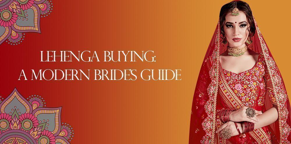 Modern bride in red embroidered bridal lehenga choli with dupatta, Indian ethnic wear