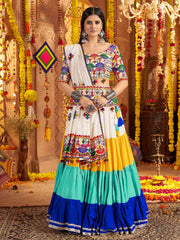 Impressive Multi-Color Viscose Rayon Mirror Work Lehenga Choli