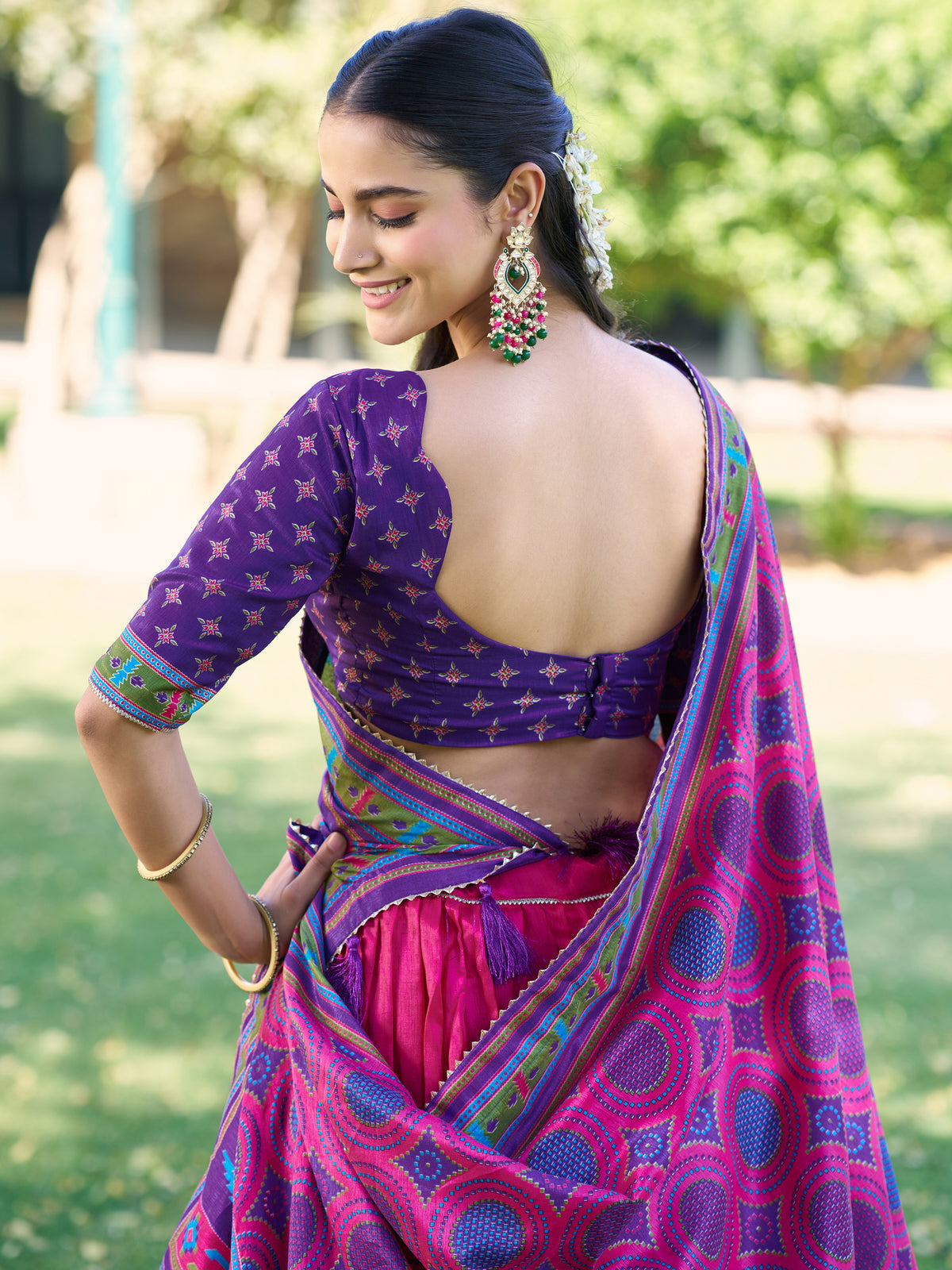 Fabulous Pink Digital Printed Silk Traditional Lehenga Choli With Dupatta