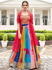 Fascinating Multi-Color Shibori Printed Georgette Lehenga Choli