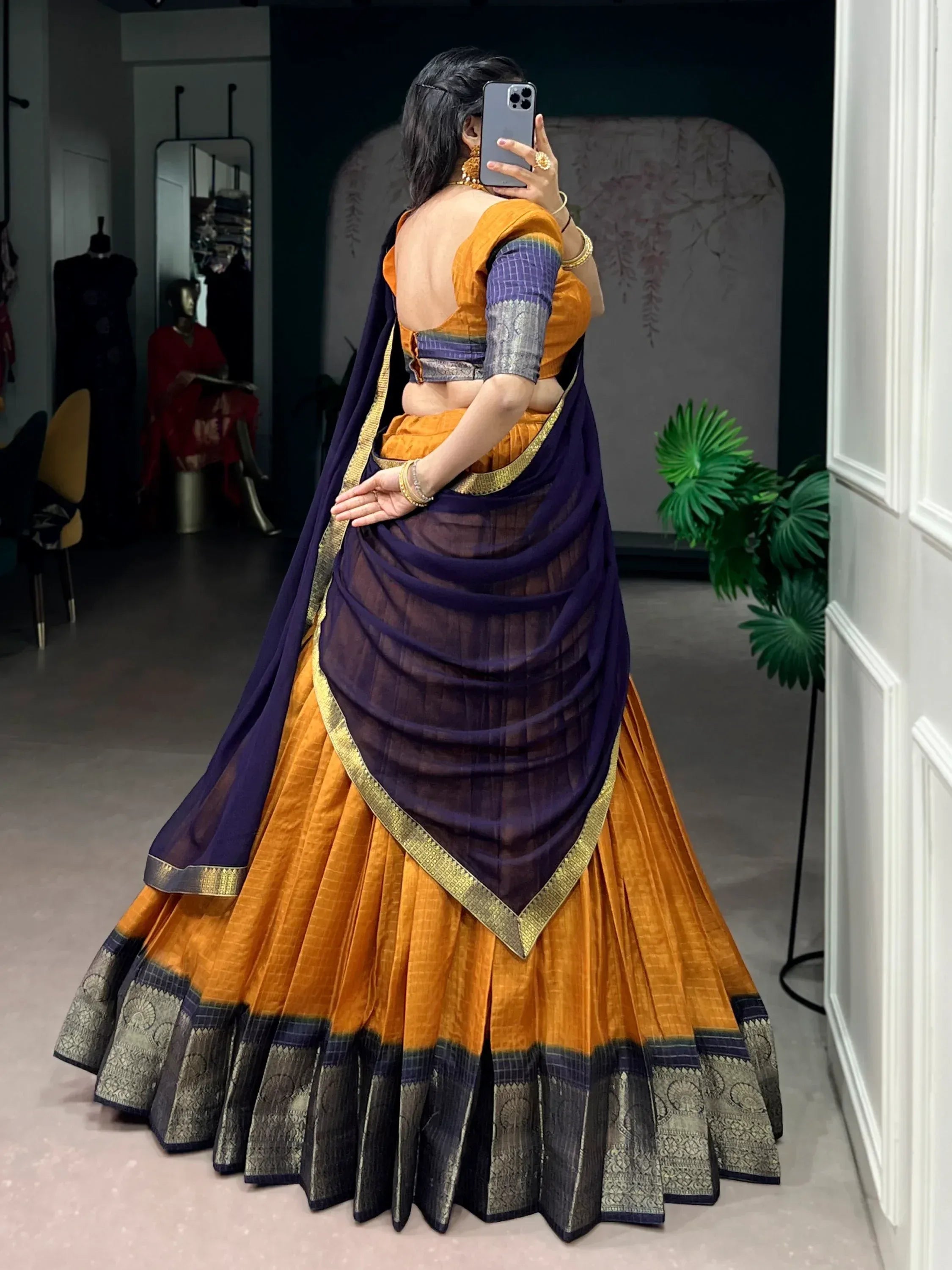 Attractive Mustard Yellow Zari Weaving Silk Haldi Wear Lehenga Choli