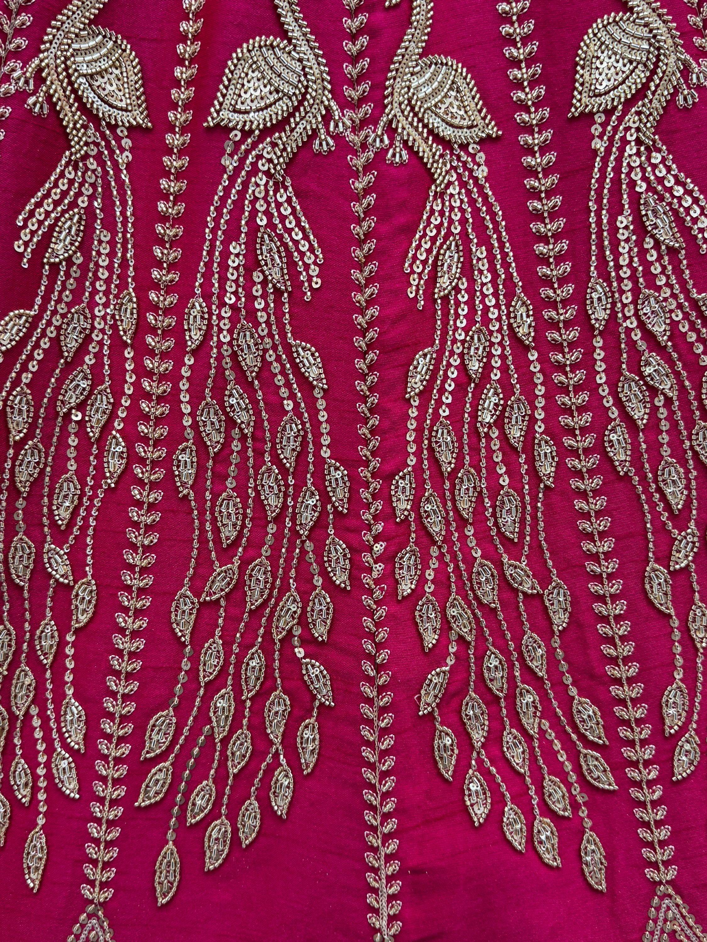 Timeless Pink Dori Work Silk Bridal Lehenga Choli With Double Dupatta