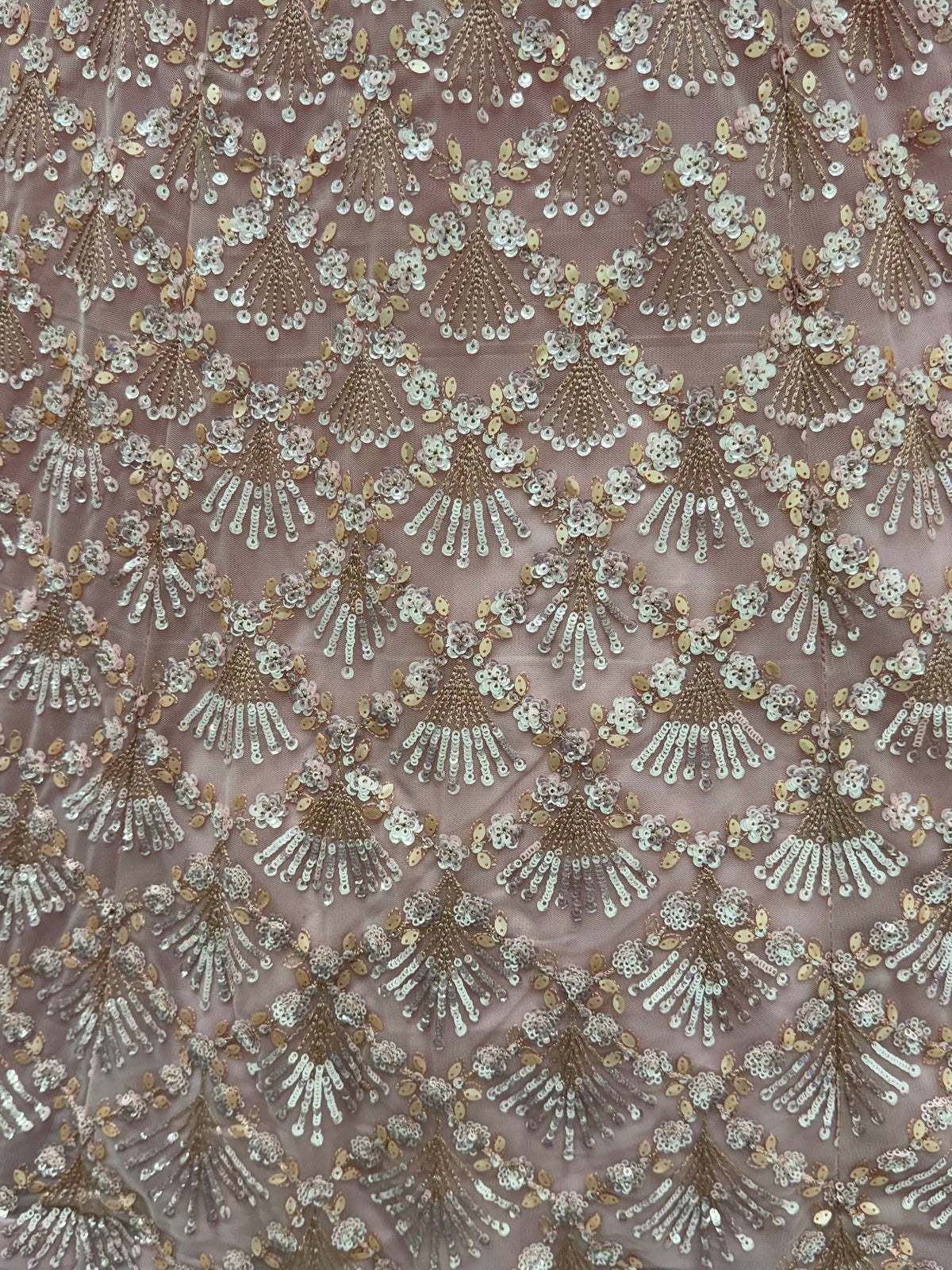 Sparkling Light Pink Sequins Net Sangeet Wear Lehenga Choli With Dupatta