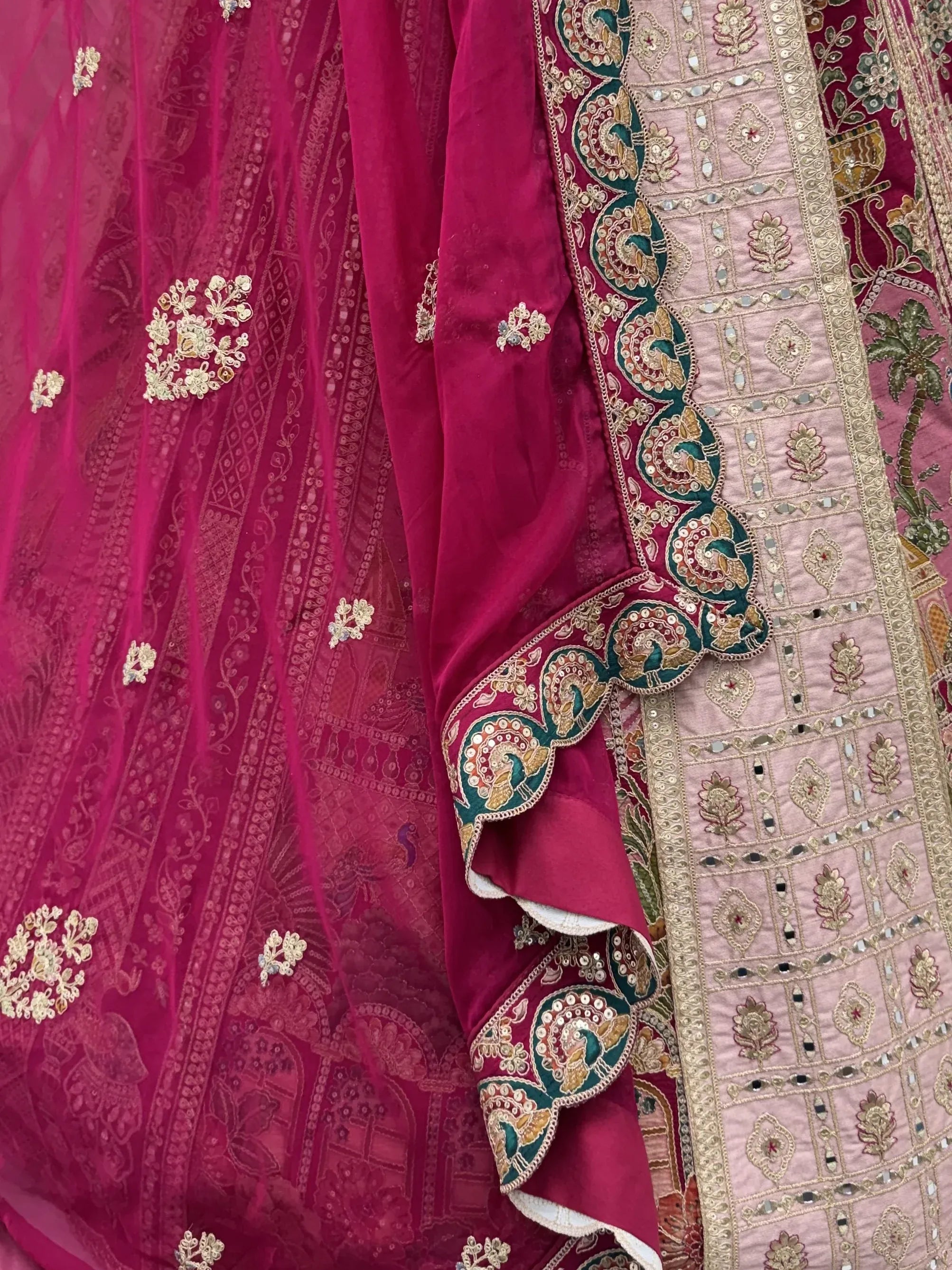 Exclusive Wine Dori Embroidery Banarasi Bridal Lehenga Choli With Dupatta