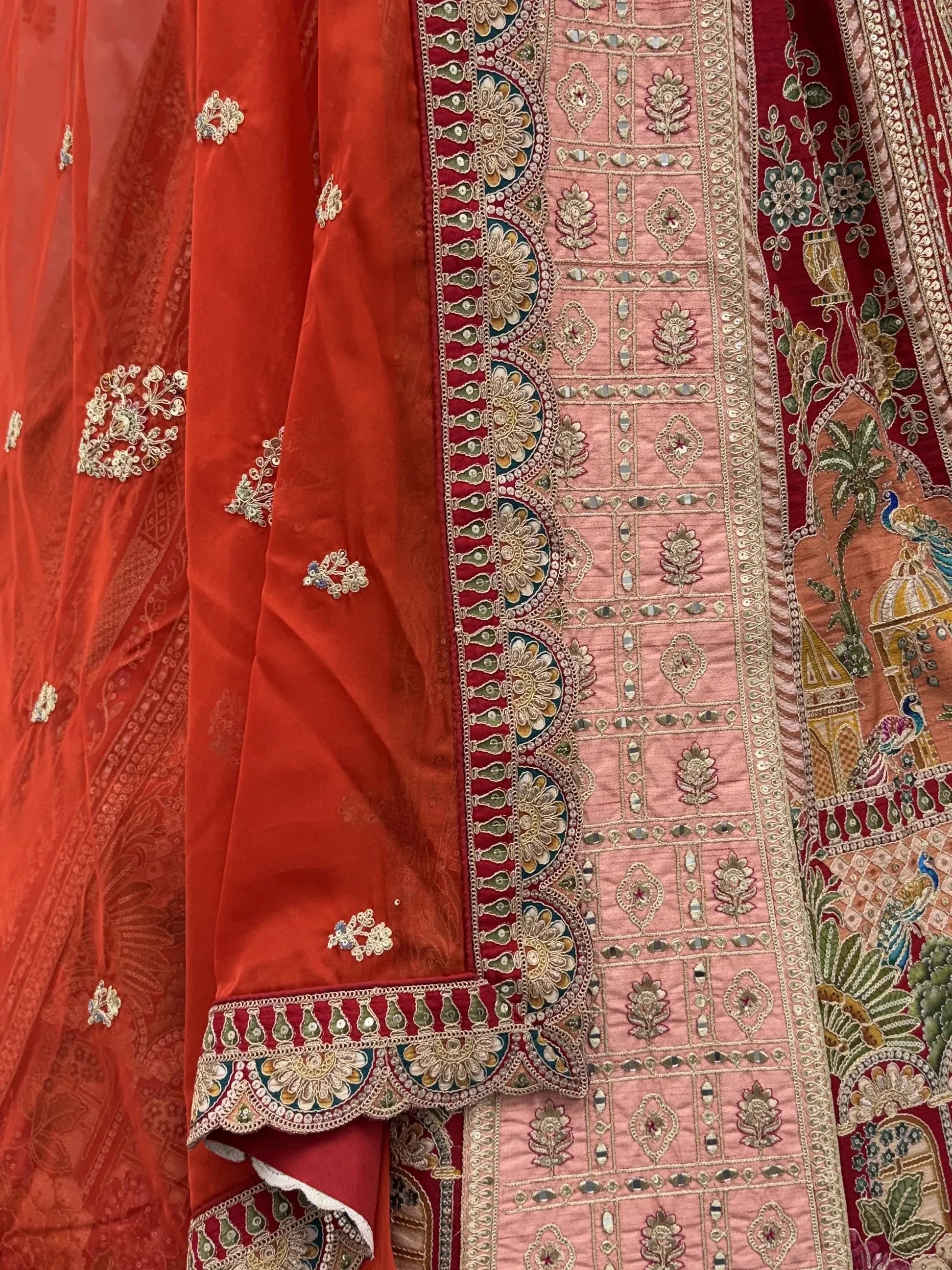 Royal Maroon Heavy Embroidered Banarasi Bridal Lehenga Choli With Dupatta