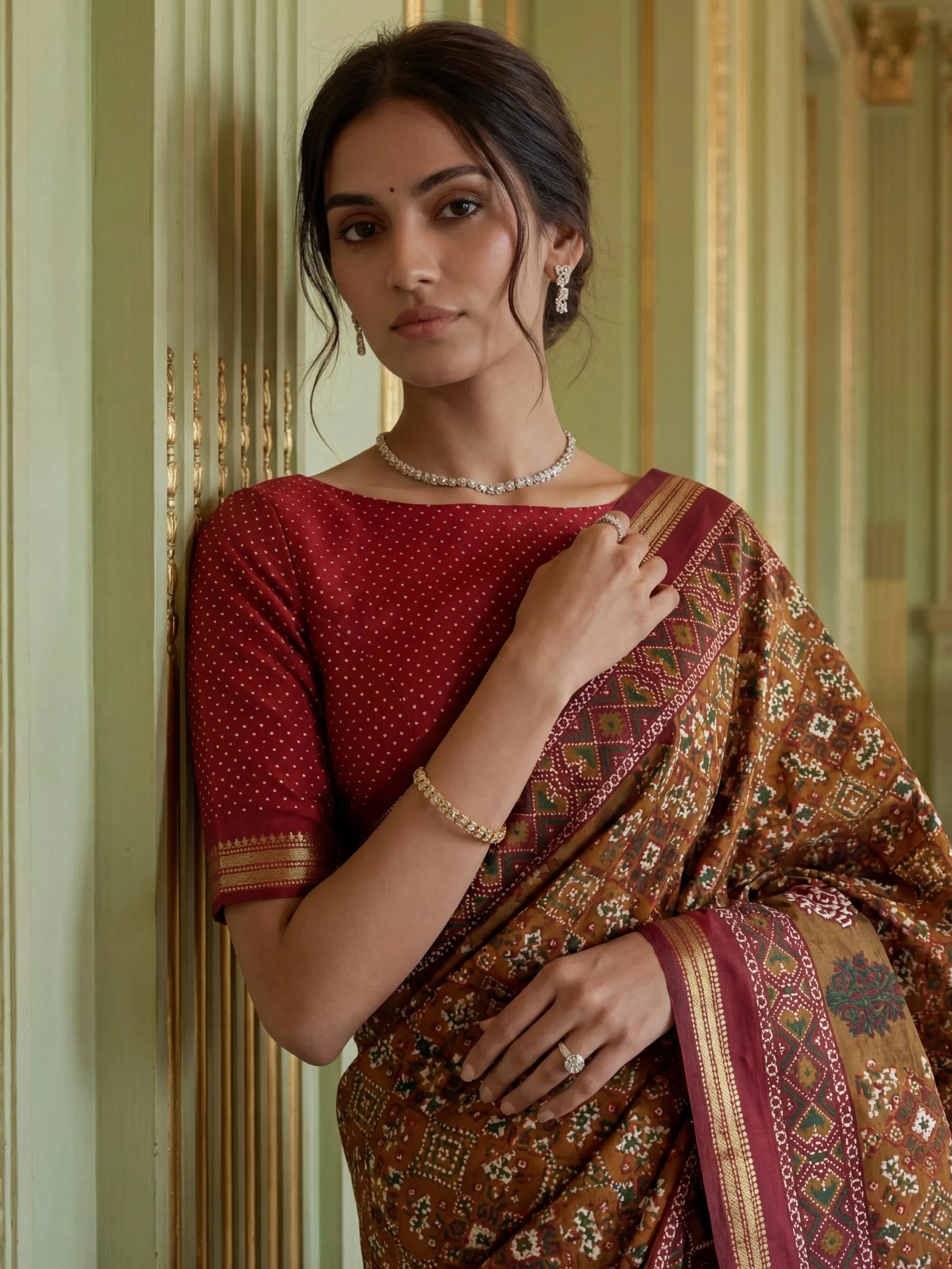 Notable Mustard Yellow Printed Silk Marriage Wear Saree With Blouse
