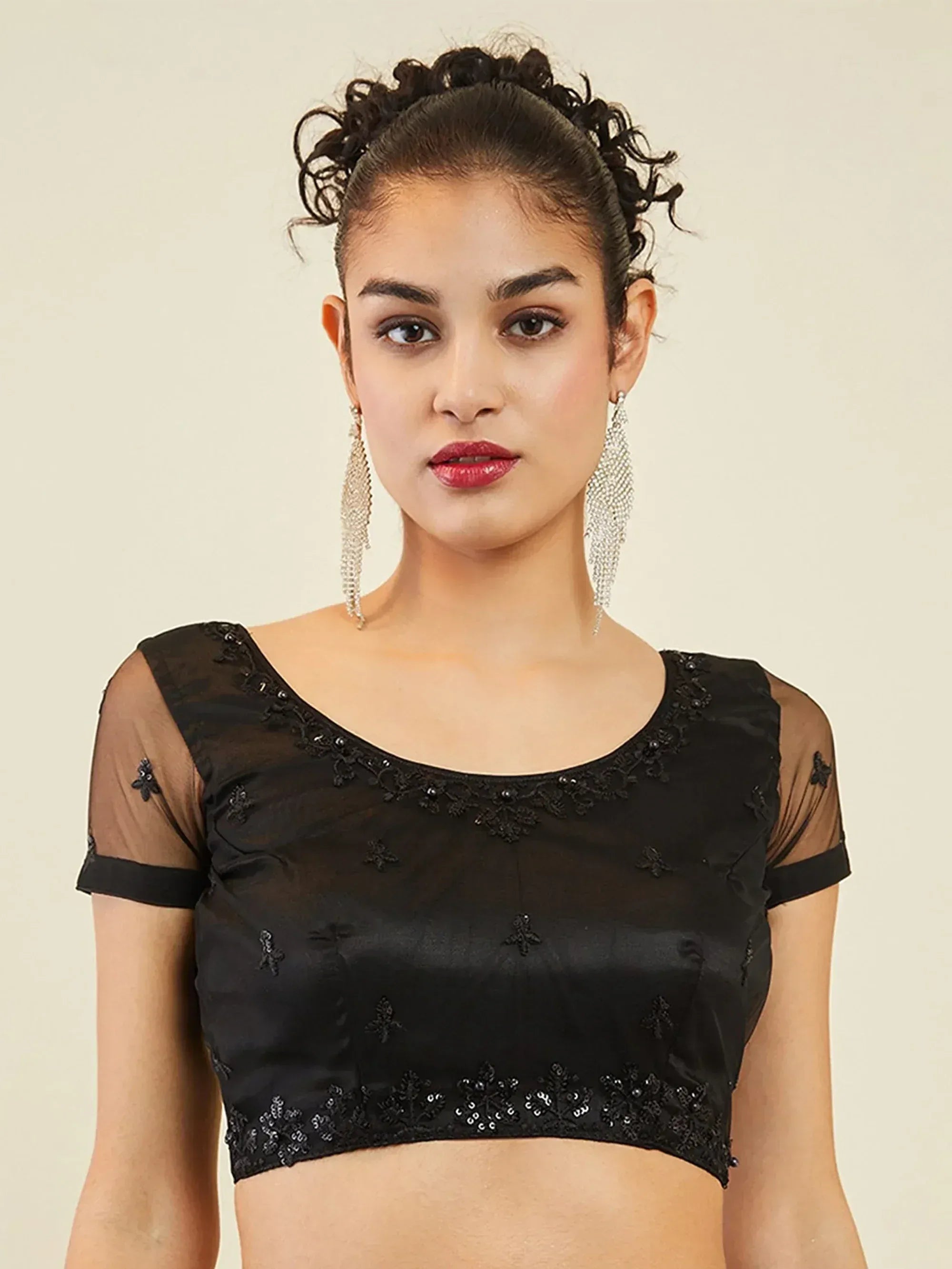 Ravishing Black Sequins Net Reception Wear Lehenga Choli With Dupatta