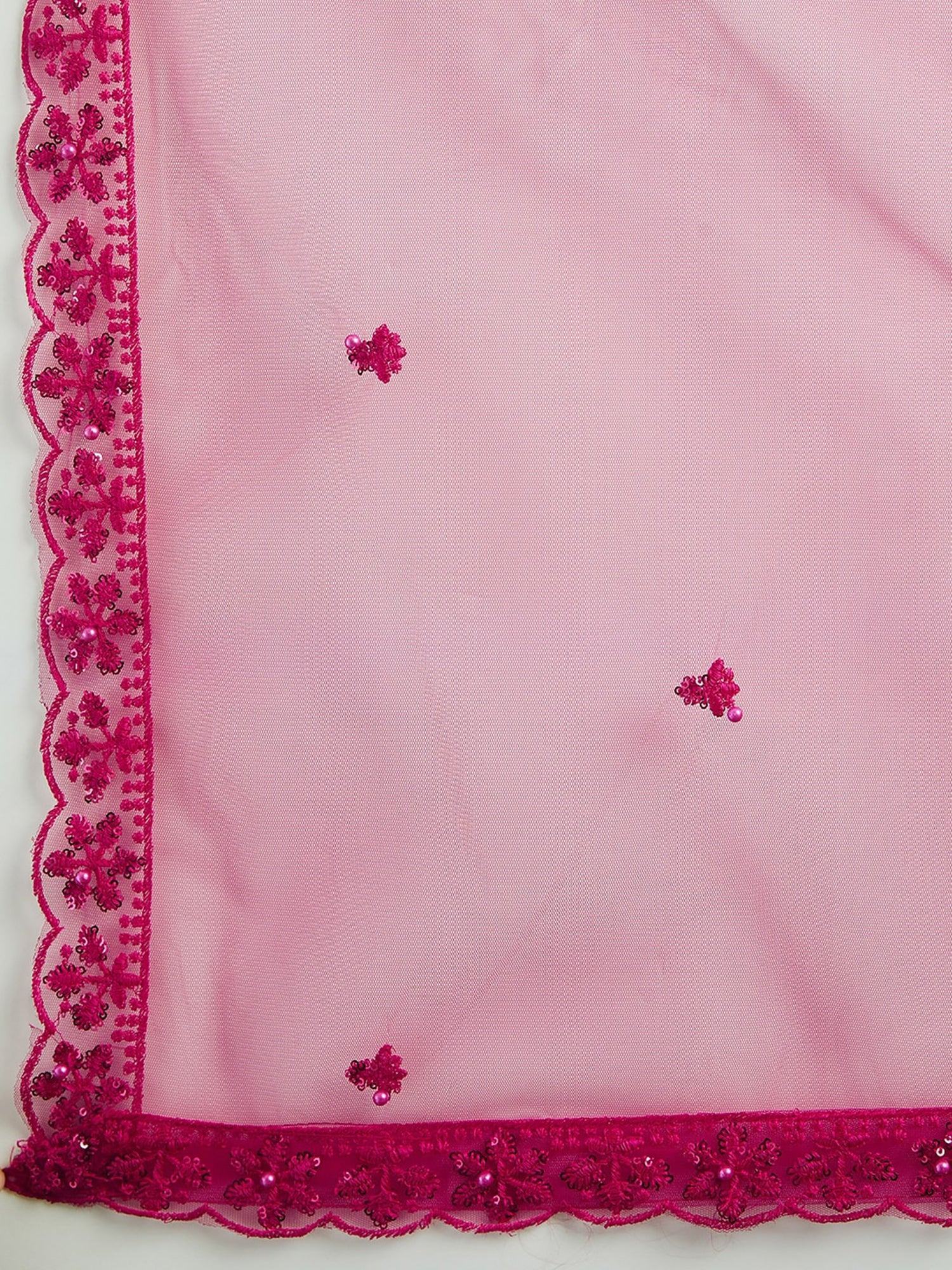 Gorgeous Pink Sequins Net Party Wear Lehenga Choli With Dupatta