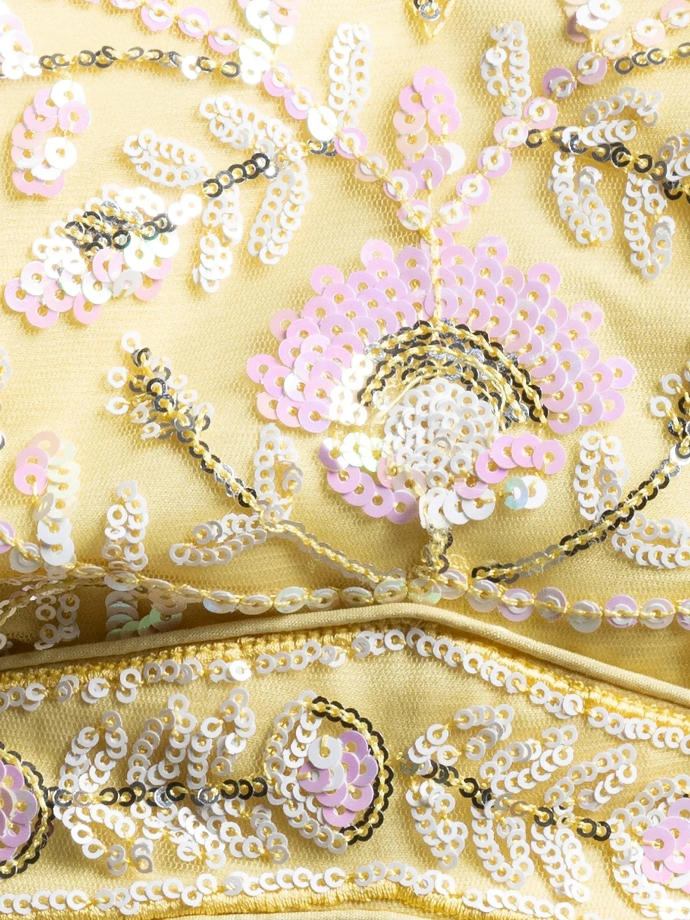 Beautiful Yellow Sequins Net Party Wear Lehenga Choli With Dupatta