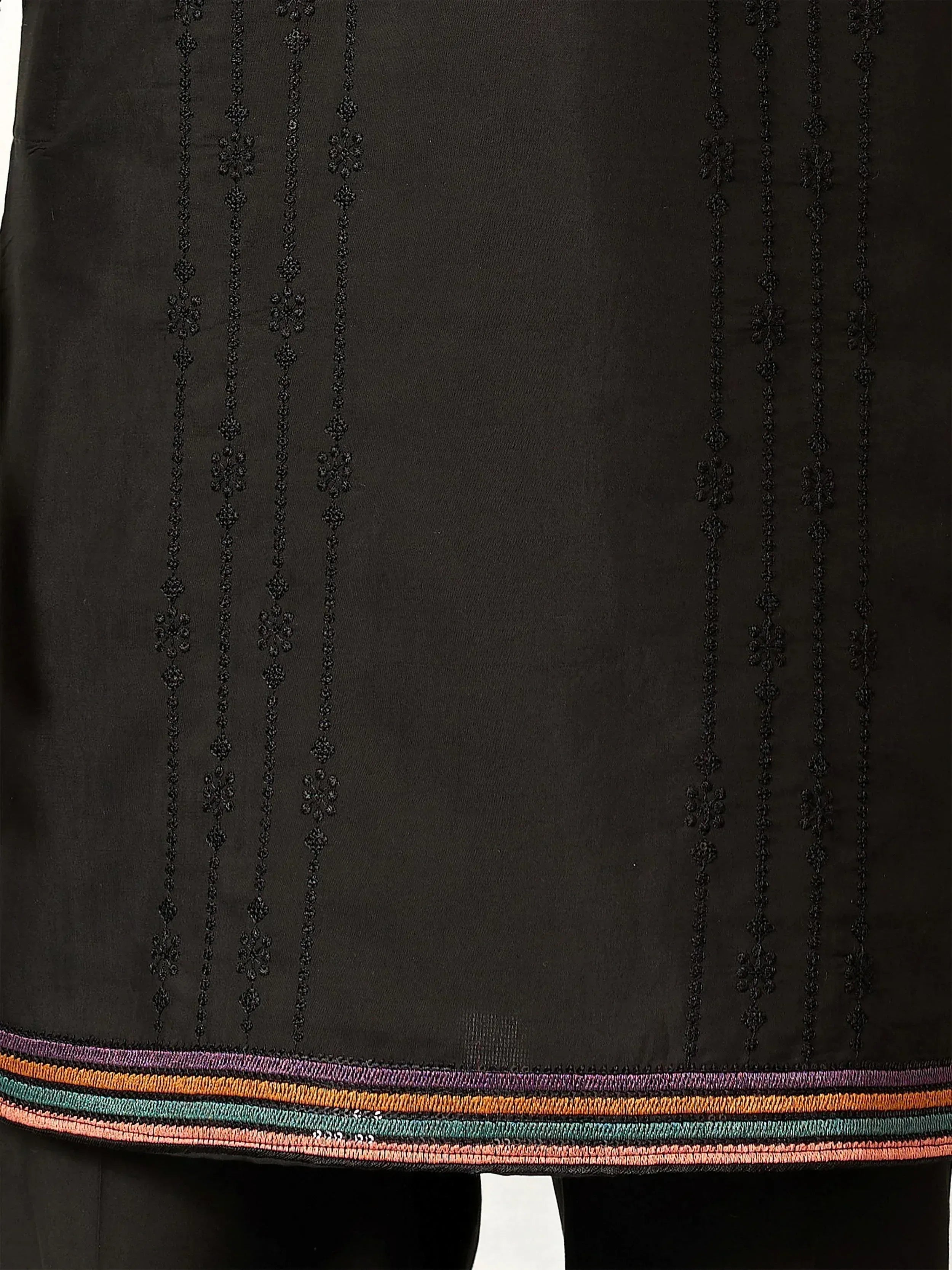 Outstanding Black Embroidered Silk Festival Wear Men’s Kurta