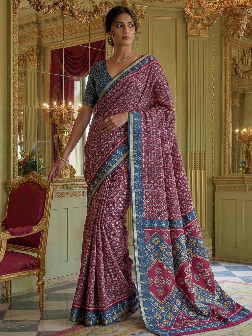 Lovable Red Zari Work Silk Wedding Wear Saree With Blouse