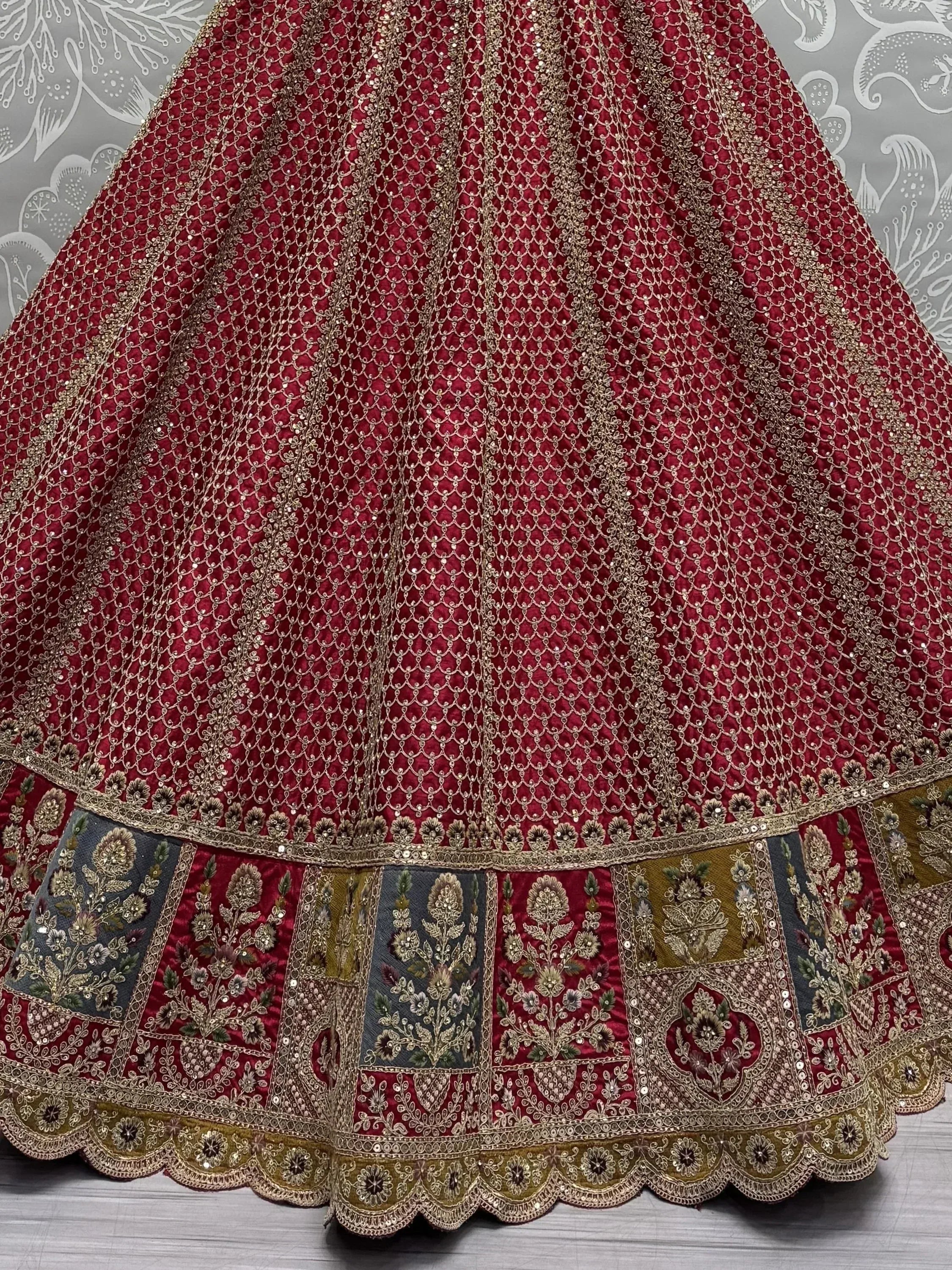 Precious Pink Embroidered Silk Bridal Lehenga Choli With Dupatta