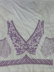 Bewitching Purple Multi - Thread Work Net Wedding Lehenga Choli - Ethnic Plus In