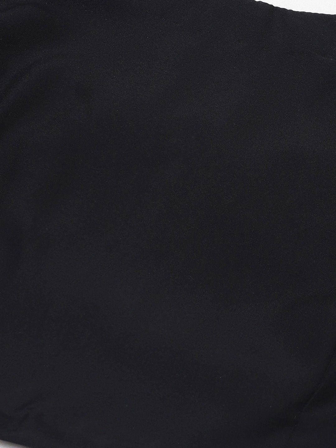 Black ethnic wear fabric close-up, smooth texture for designer lehenga or saree