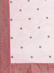 Pink Semi-Stitched Myntra Lehenga & Unstitched Blouse with Dupatta