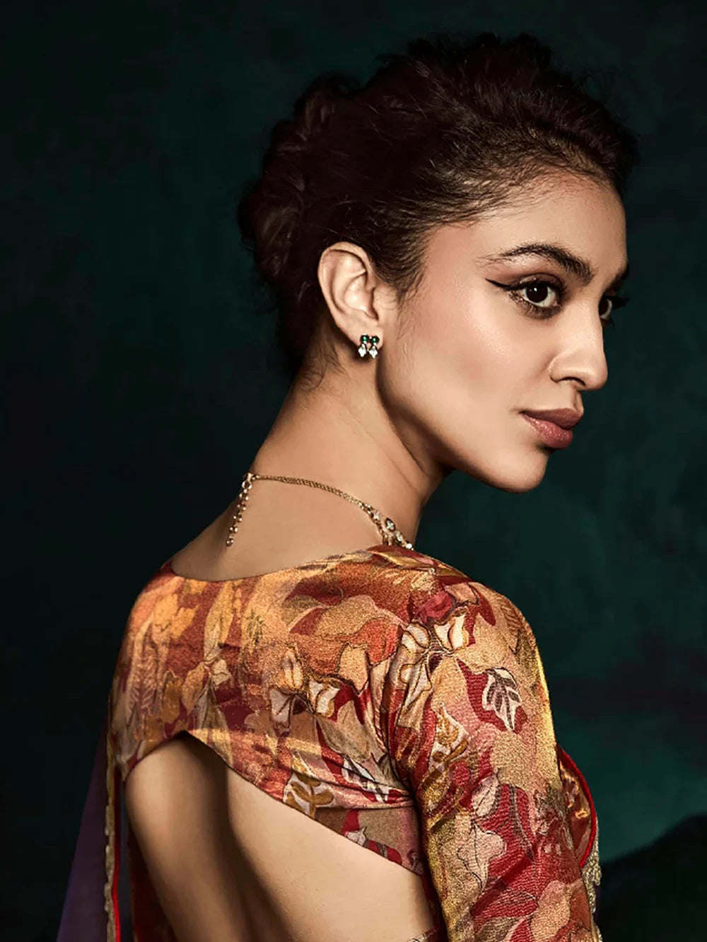 Adorable Brown Tissue Silk Festival Wear Saree With Blouse