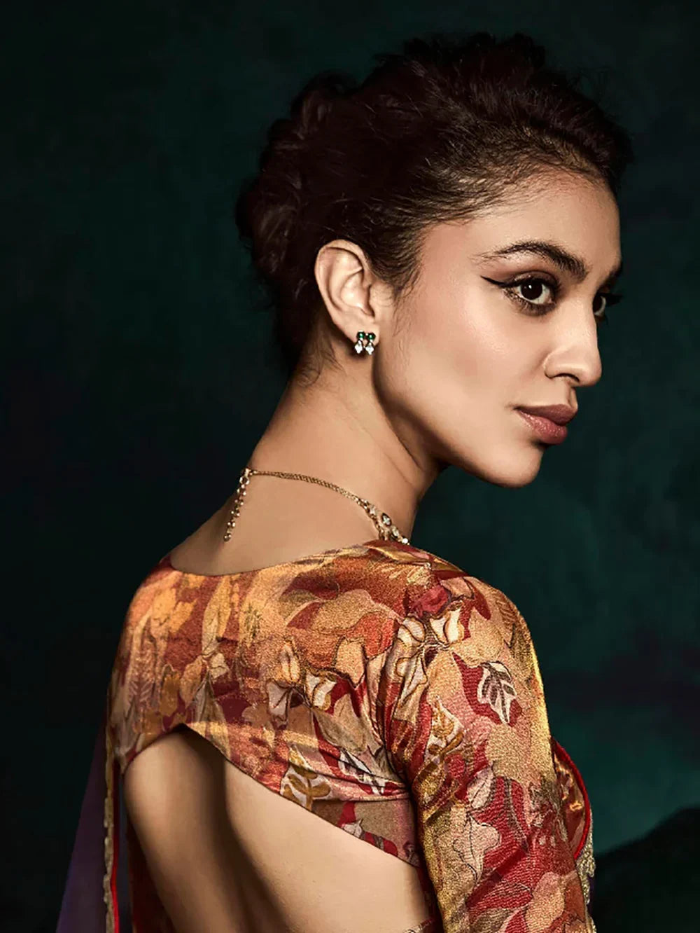 Adorable Brown Tissue Silk Festival Wear Saree With Blouse