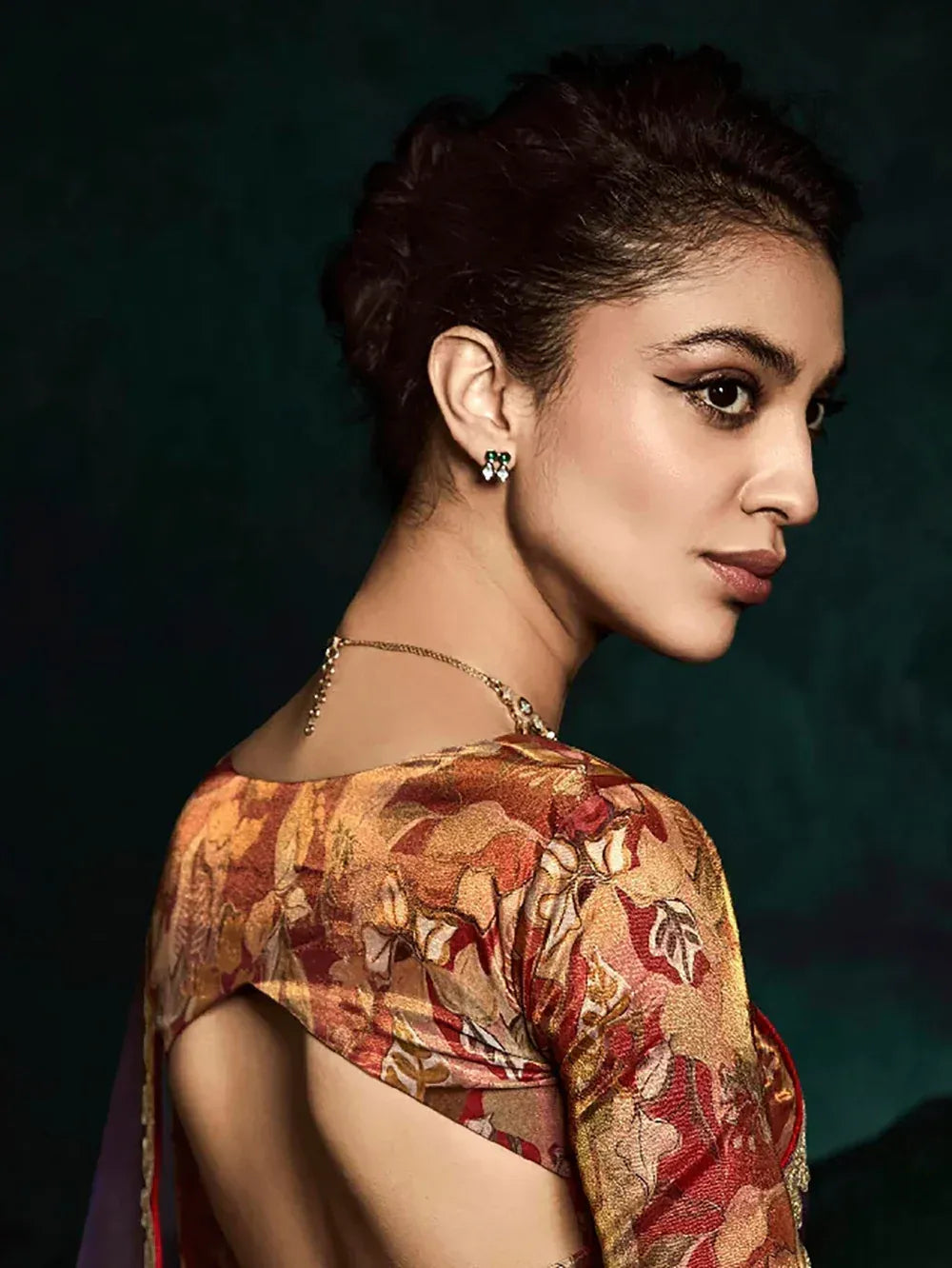 Adorable Brown Tissue Silk Festival Wear Saree With Blouse
