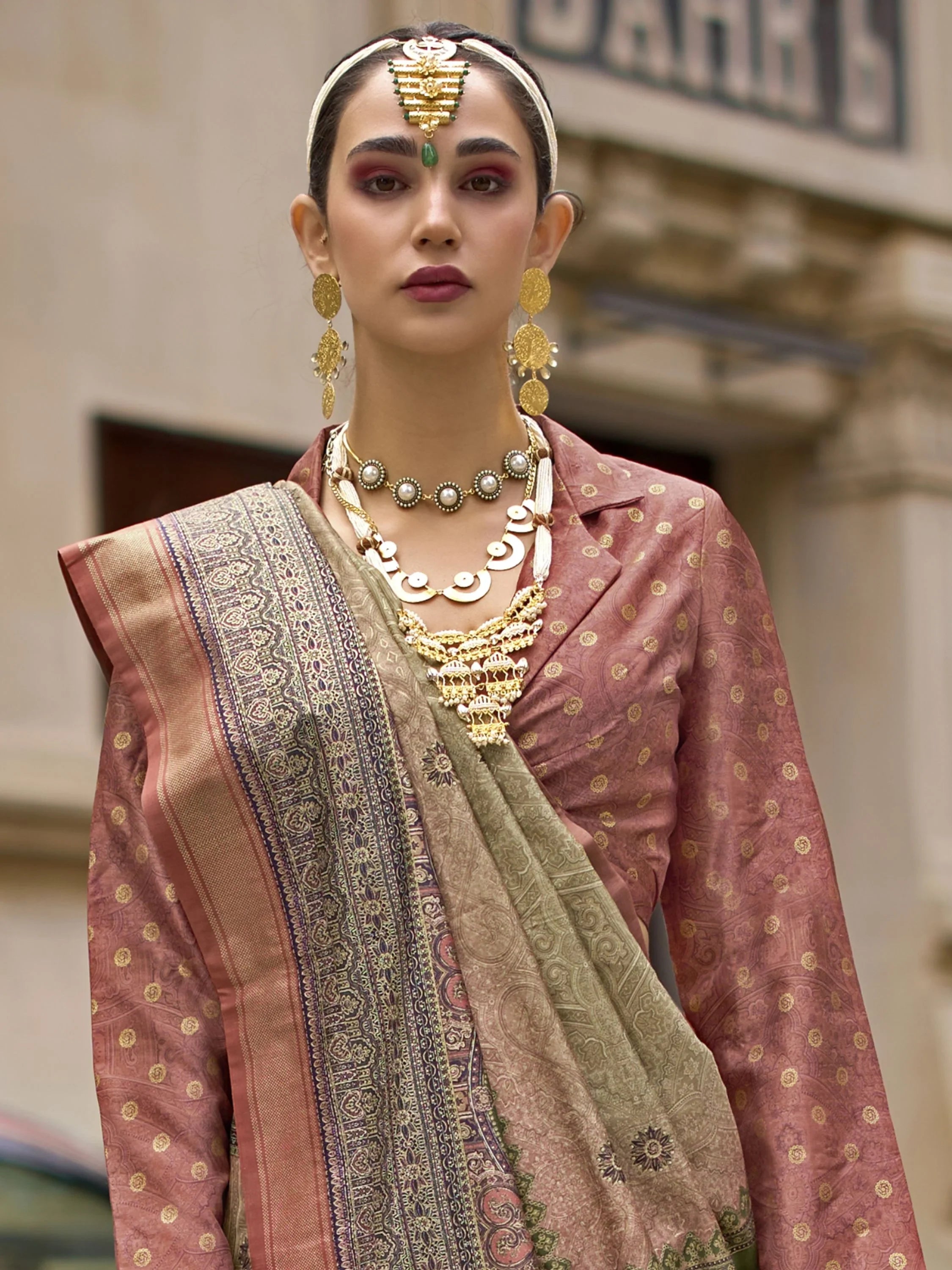 Astonishing Multi-Color Digital Printed Silk Saree With Blouse