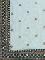 Green Semi-Stitched Myntra Lehenga & Unstitched Blouse with 2 Dupattas