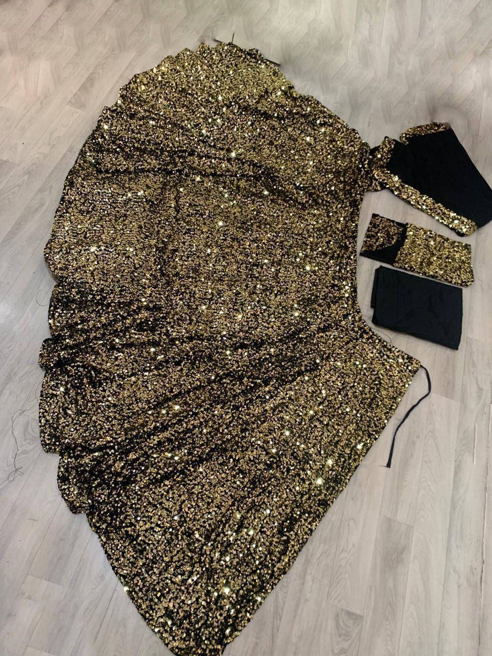 Black Fully Sequins Velvet Party Wear Lehenga Choli