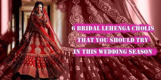 Bridal in red lehenga choli with embroidery, Indian ethnic wedding wear, Ethnic Plus promotion