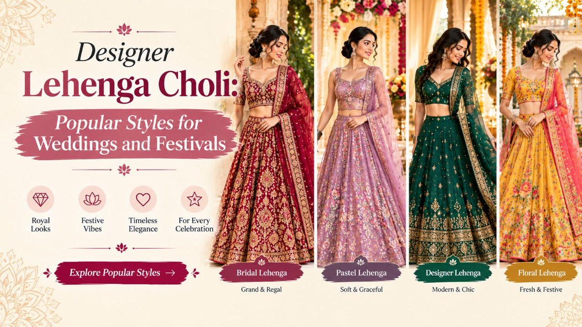 Designer Lehenga Choli: Popular Styles for Weddings and Festivals