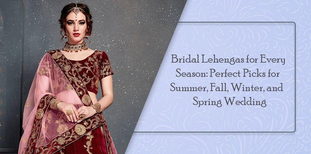 Woman in maroon and gold bridal lehenga with pink dupatta, Ethnic Plus wedding wear