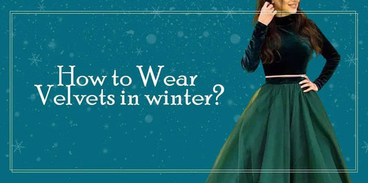 Woman in dark green velvet lehenga, winter ethnic wear style tips, Ethnic Plus fashion guide