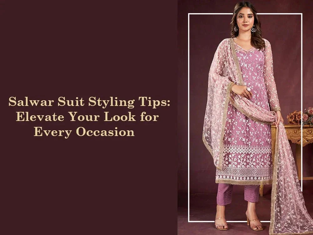 Woman wearing a pink embroidered salwar suit with a sheer dupatta, Indian ethnic fashion