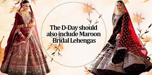 The D-Day should also include Maroon Bridal Lehengas - Ethnic Plus In