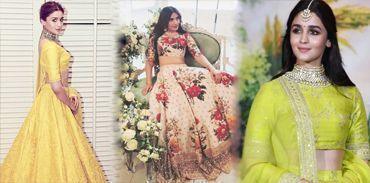 Women in vibrant designer lehenga choli and saree, Indian ethnic wear fashion display