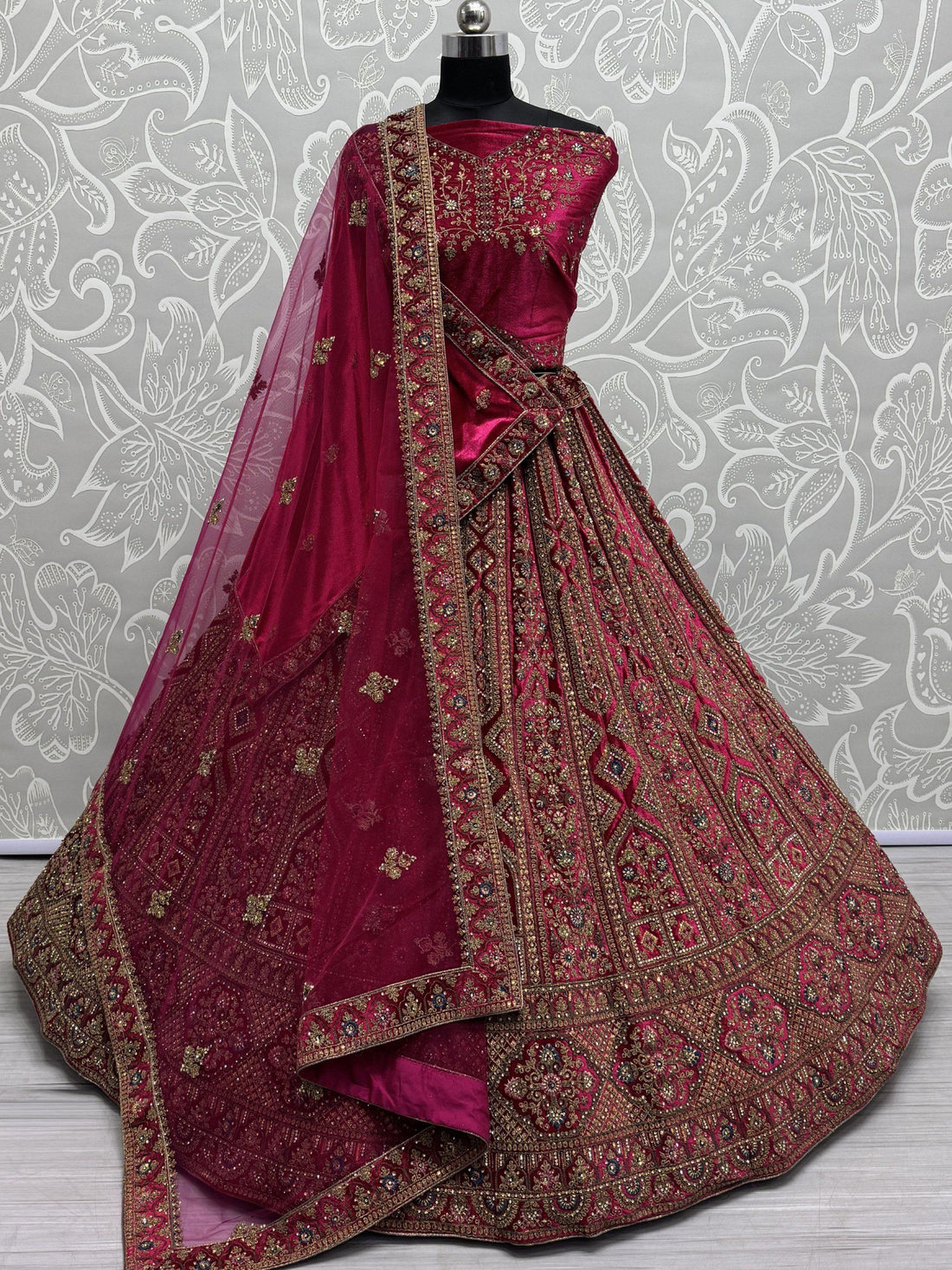 Multicolour Bridal Lehenga Choli - Ethnic Plus In
