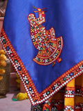 Wonderful Yellow Gamthi Work Silk Festival Rajwadi Ghaghra Choli