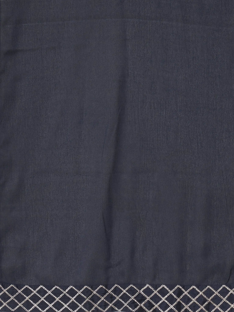 Alluring Navy Blue Embroidered Chinnon Ready Made Sharara Suit