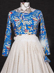 Gorgeous White Sequins Embroidered Georgette Lehenga Choli