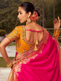 Timeless Multi-Color Banarasi Silk Stone Work Bridal Lehenga Choli