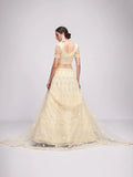 Glamorous Off-White Sequins Embroidery Net Monochrome Lehenga Choli
