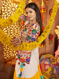 Impressive Multi-Color Viscose Rayon Mirror Work Lehenga Choli
