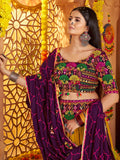 Chic Multi-Color Mirror Work Navratri Special Lehenga Choli