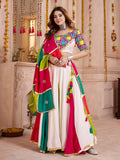 Alluring Multi-Color Cotton Embroidered Navratri Wear Lehenga Choli