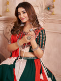 Stylish Multi-Color Cotton Kutchi Work Festival Wear Lehenga Choli