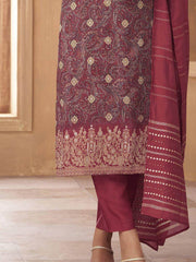 Fascinating Red Embroidered Silk Festival Wear Salwar Kameez