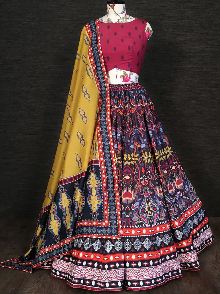 Precious Multi-Color Silk Digital Printed Traditional Lehenga Choli