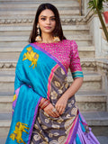 Gorgeous Lavender Kalamkari Printed Traditional Lehenga Choli