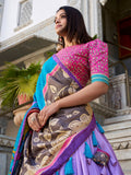 Gorgeous Lavender Kalamkari Printed Traditional Lehenga Choli