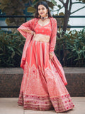 Glamorous Red Digital Printed Silk Festive Lehenga Choli